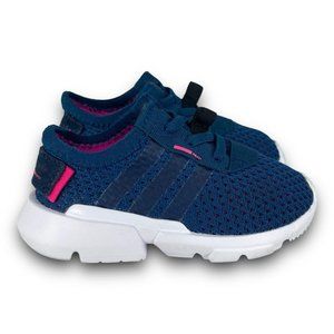 adidas Pod-S3.1 Running Shoes CG7008 Mesh Low Top Slip On Blue Pink Toddler 6